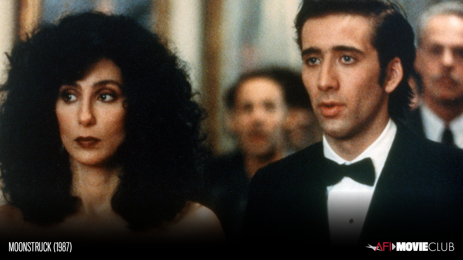 Moonstruck Film Still - Nicolas Cage and Cher
