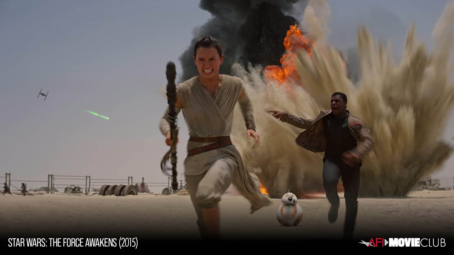 Star Wars: The Force Awakens Film Still - John Boyega and Daisy Ridley
