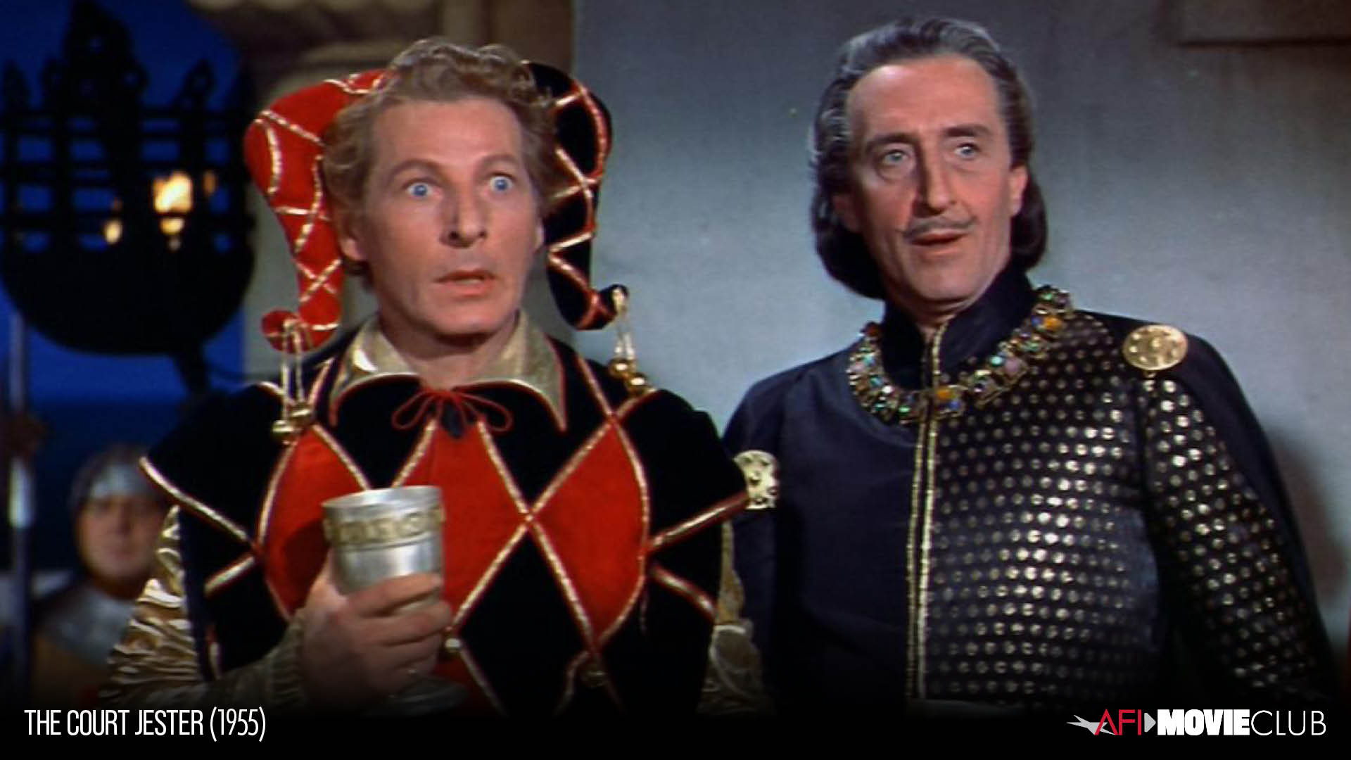 The Court Jester Film Still - Danny Kaye and Basil Rathbone