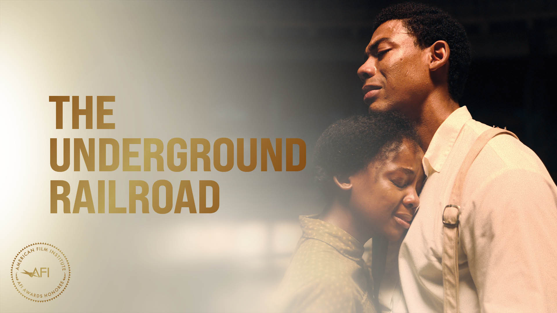 Underground Railroad Film Still - Thuso Mbedu and Aaron Pierre