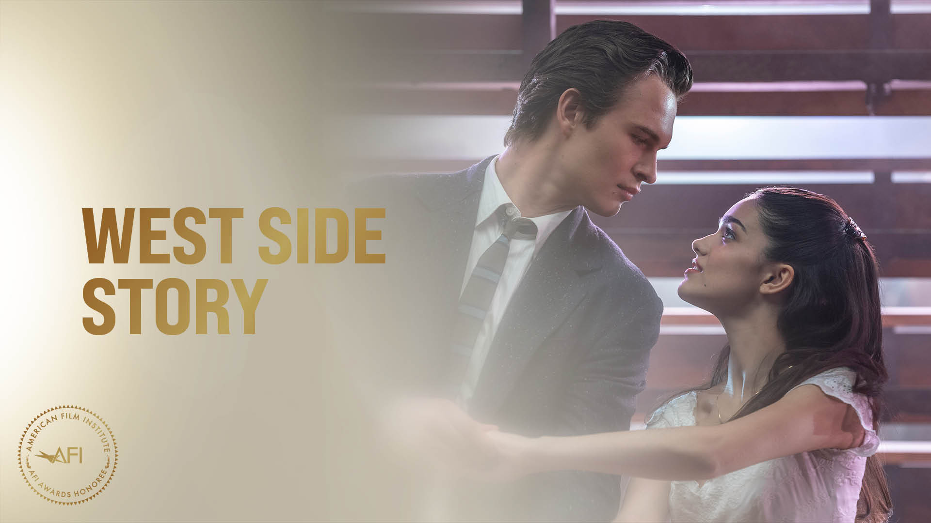 West Side Story Film Still - Ansel Elgort and Rachel Zegler
