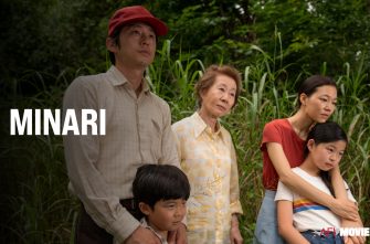Minari Film Still - Youn Yuh-jung, Alan S. Kim, Noel Cho, Steven Yeun, and Yeri Han
