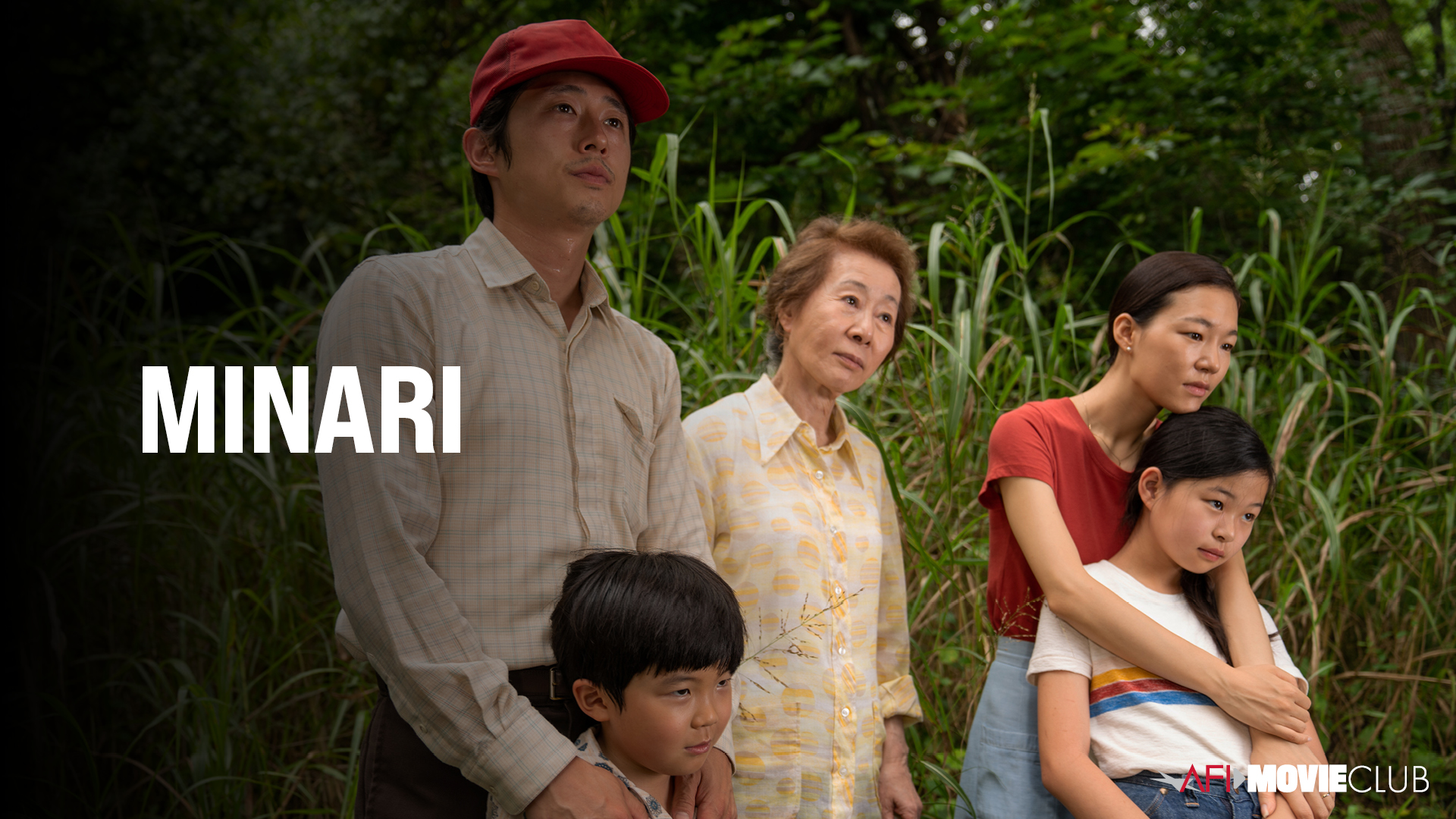 Minari Film Still - Youn Yuh-jung, Alan S. Kim, Noel Cho, Steven Yeun, and Yeri Han