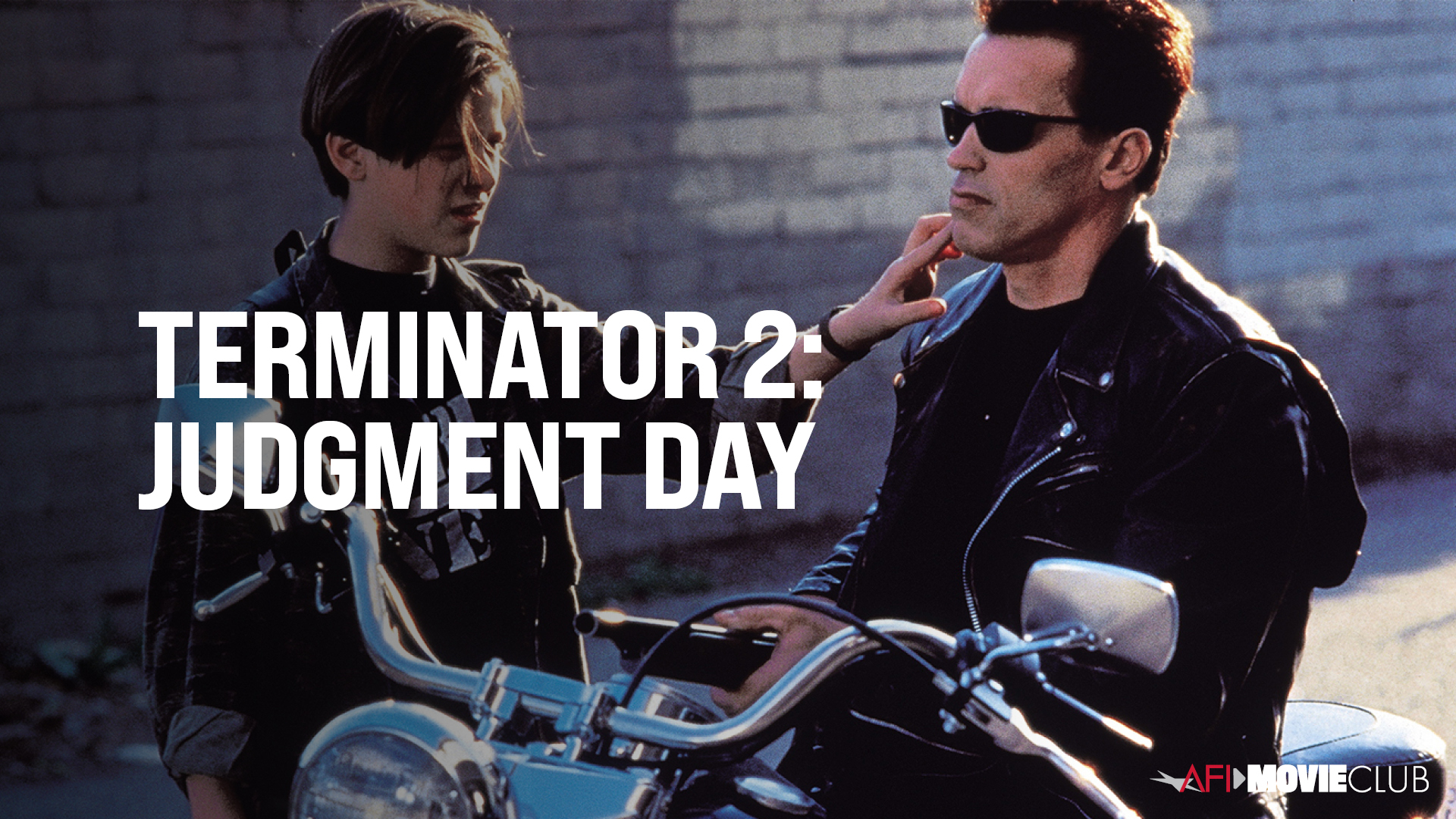 TERMINATOR 2: JUDGMENT DAY Film Still - Arnold Schwarzenegger and Edward Furlong