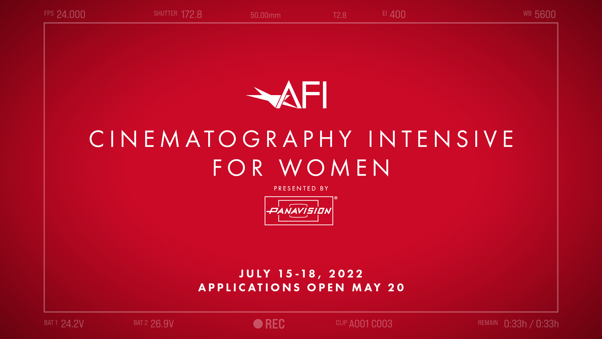 AFI Cinematography Intensive for Women Applications Open on ...