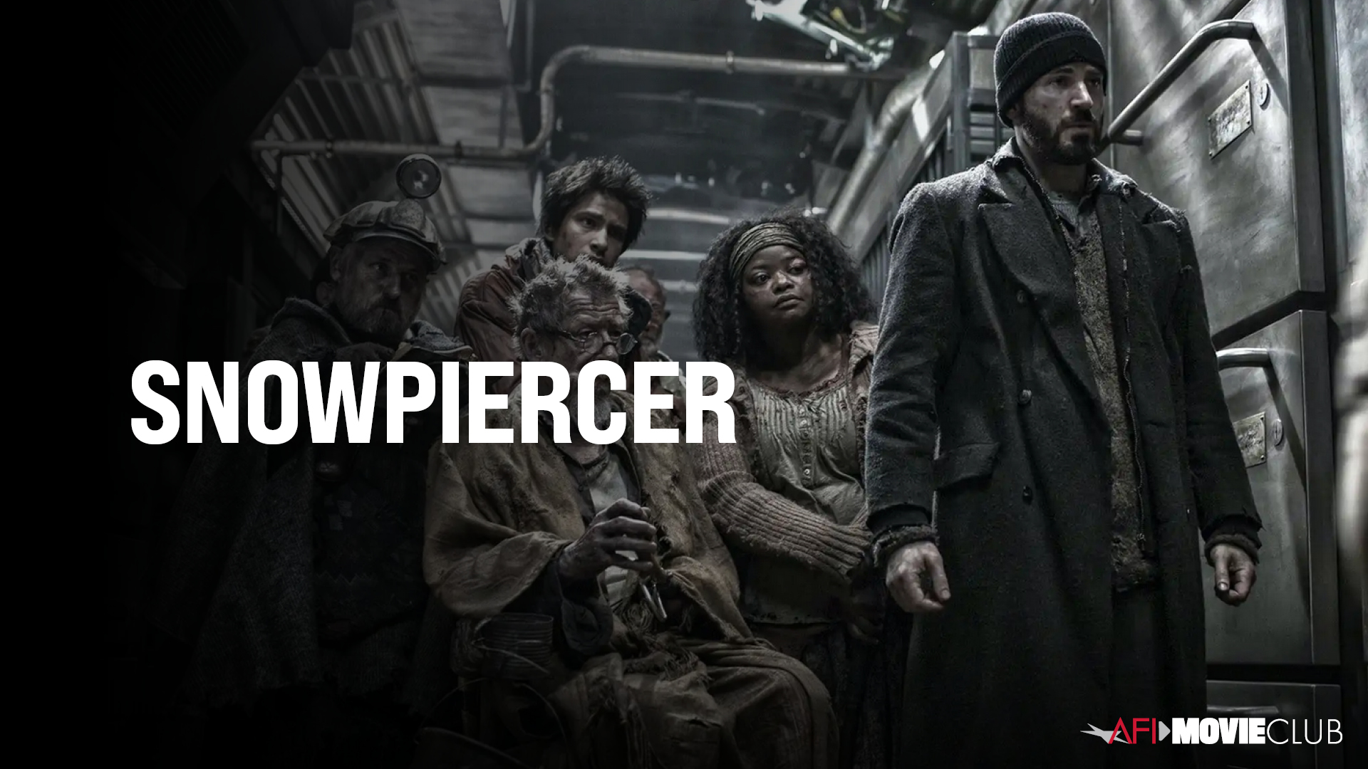 Snowpiercer Film Still - John Hurt, Chris Evans, Octavia Spencer, and Luke Pasqualino