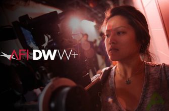 Image of a filmmaker with the AFI DWW+ logo