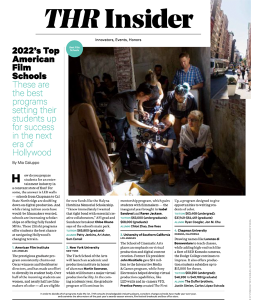 Image of Article - AFI Named #1 Film School by The Hollywood Reporter - 2022