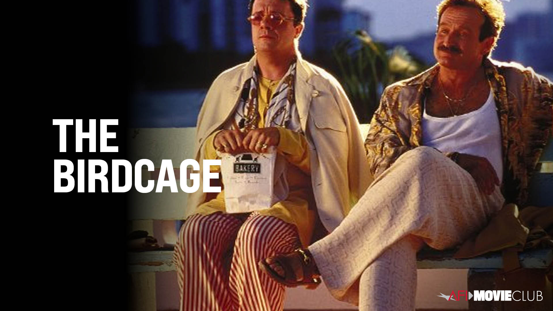 The Birdcage Film Still - Robin Williams and Nathan Lane