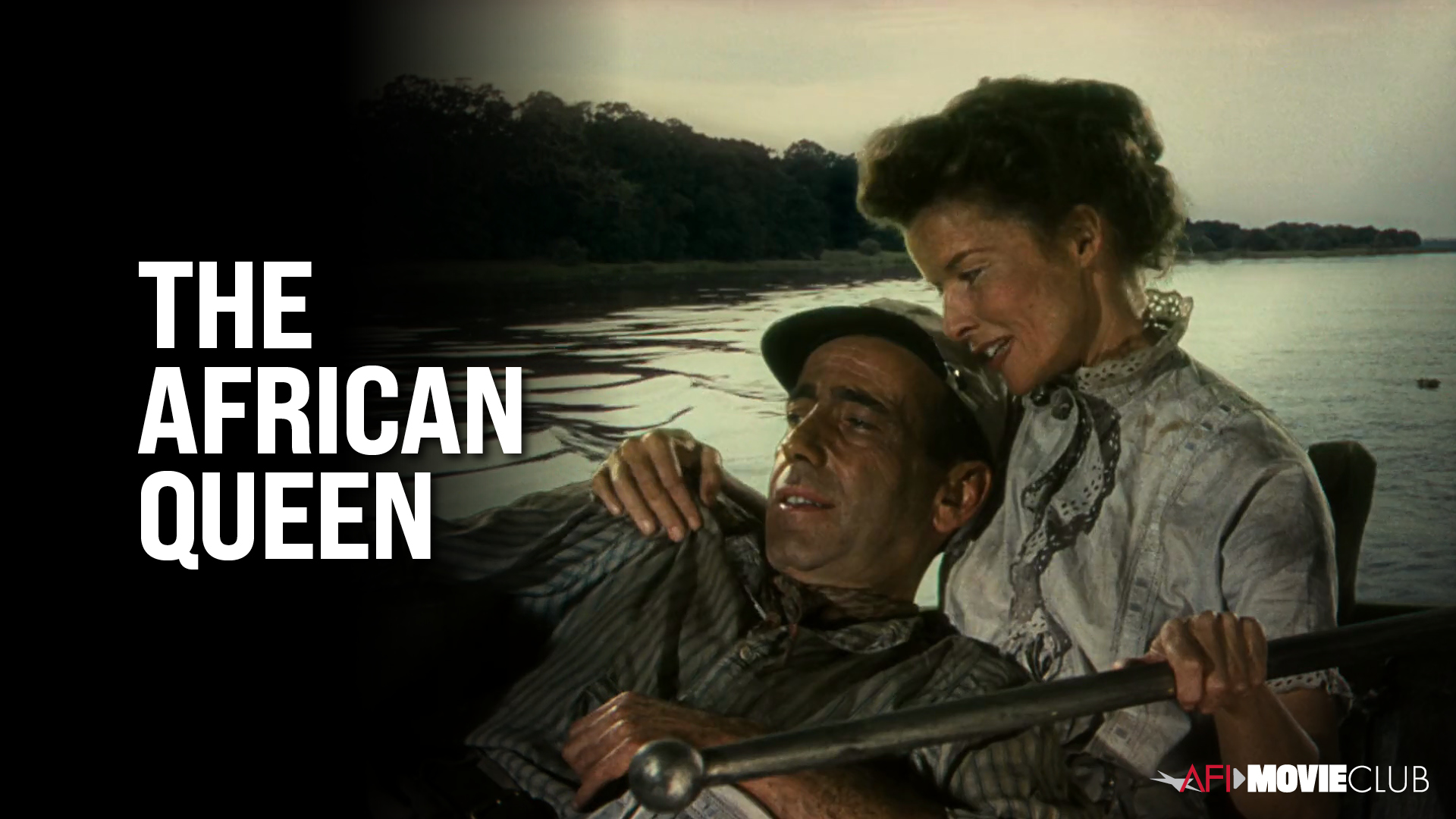 The African Queen Film Still - Humphrey Bogart and Katharine Hepburn