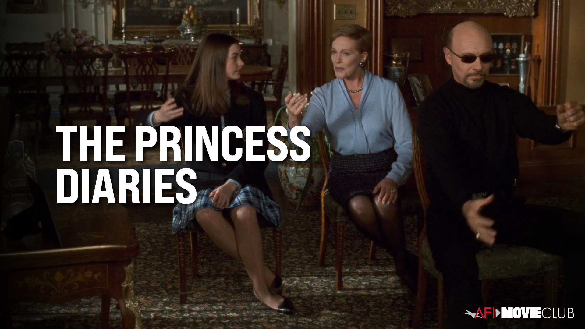 The Princess Diaries Film Still - Julie Andrews, Hector Elizondo, and Anne Hathaway