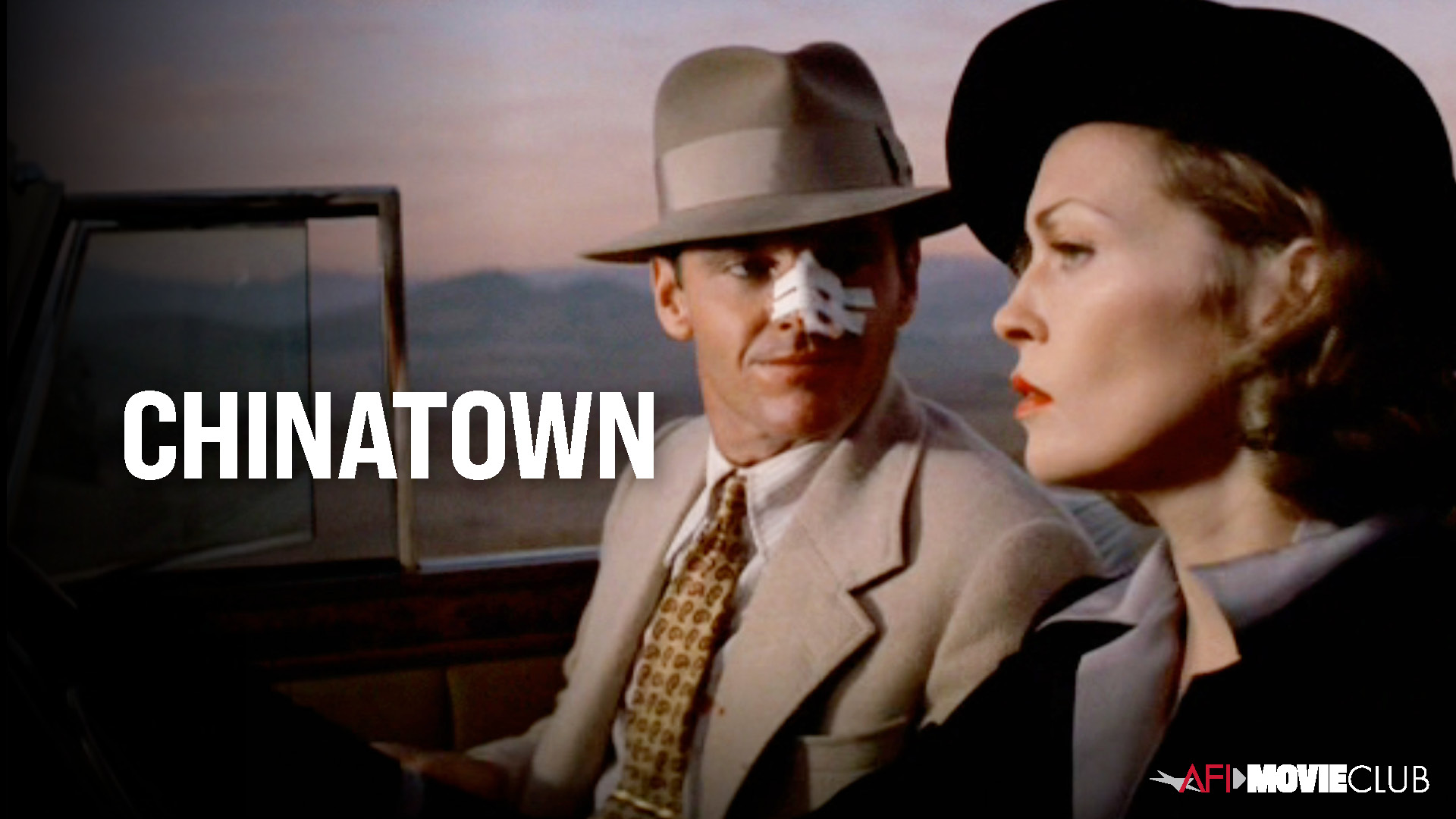Chinatown Film Still - Jack Nicholson and Faye Dunaway