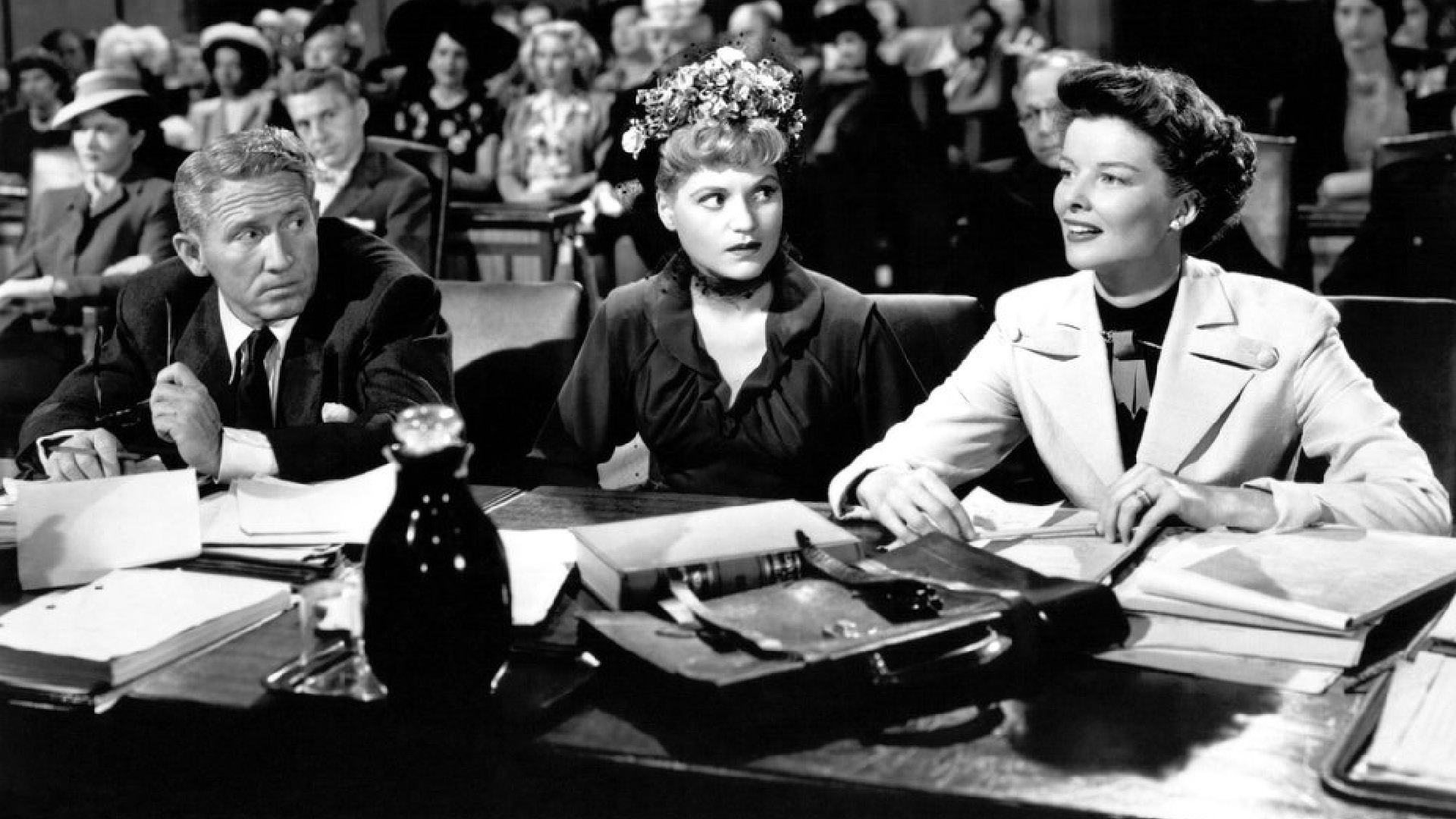 Adam's Rib Film Still - Katharine Hepburn and Bonnie Bannon