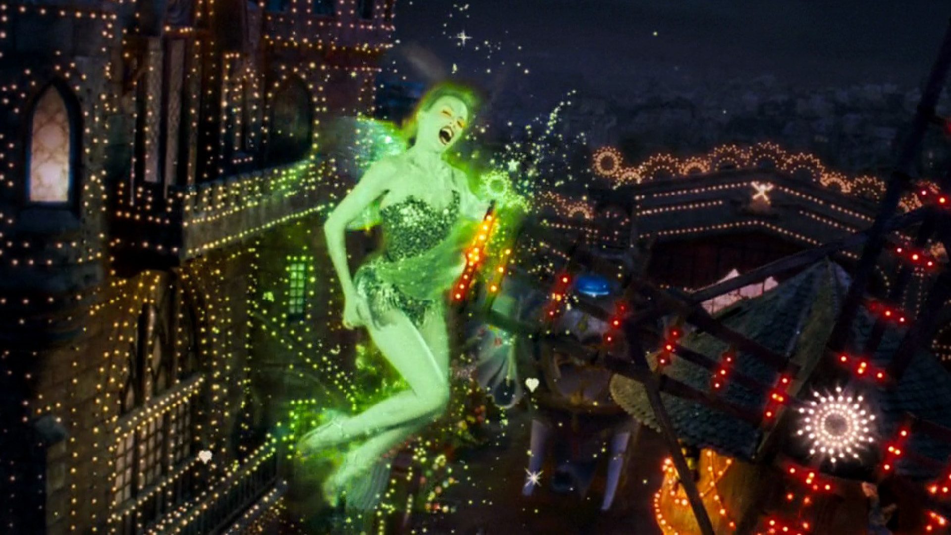 MOULIN ROUGE film still of a green fairy