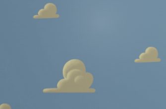 TOY STORY film still of blue wallpaper with white clouds