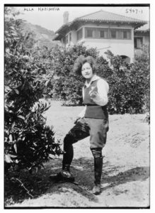 Photograph shows Alla Nazimova (1879-1945), a Russian-American actress, director and producer