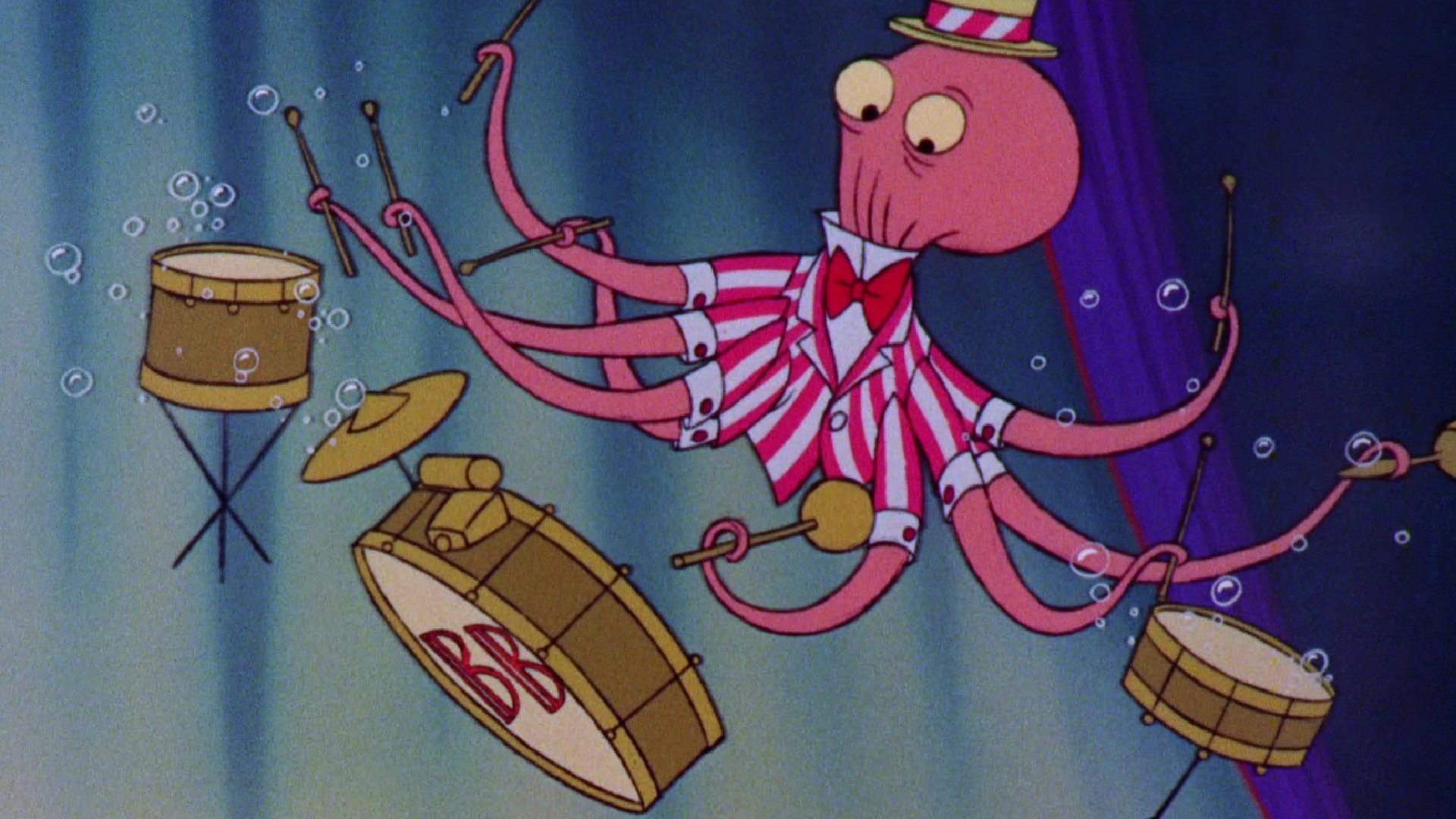 BEDKNOBS AND BROOMSTICKS film still of a cartoon octopus