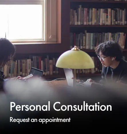 Request an appointment for a personal consultation with library staff