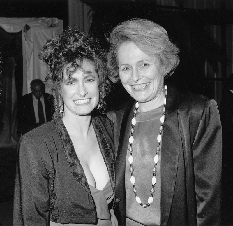 Spotlight-InFocus-Jul26-4 Gale Anne Hurd with AFI President Emerita Jean Picker Firstenberg in 1990 at a DWW Event. AFI Archive.